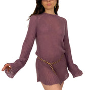 Dusty Mauve Mini Sweater Dress (XS/S)