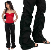 Black Bebe Scrunch Pants (S)