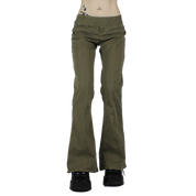 Y2K Army Green Flares (S/M)