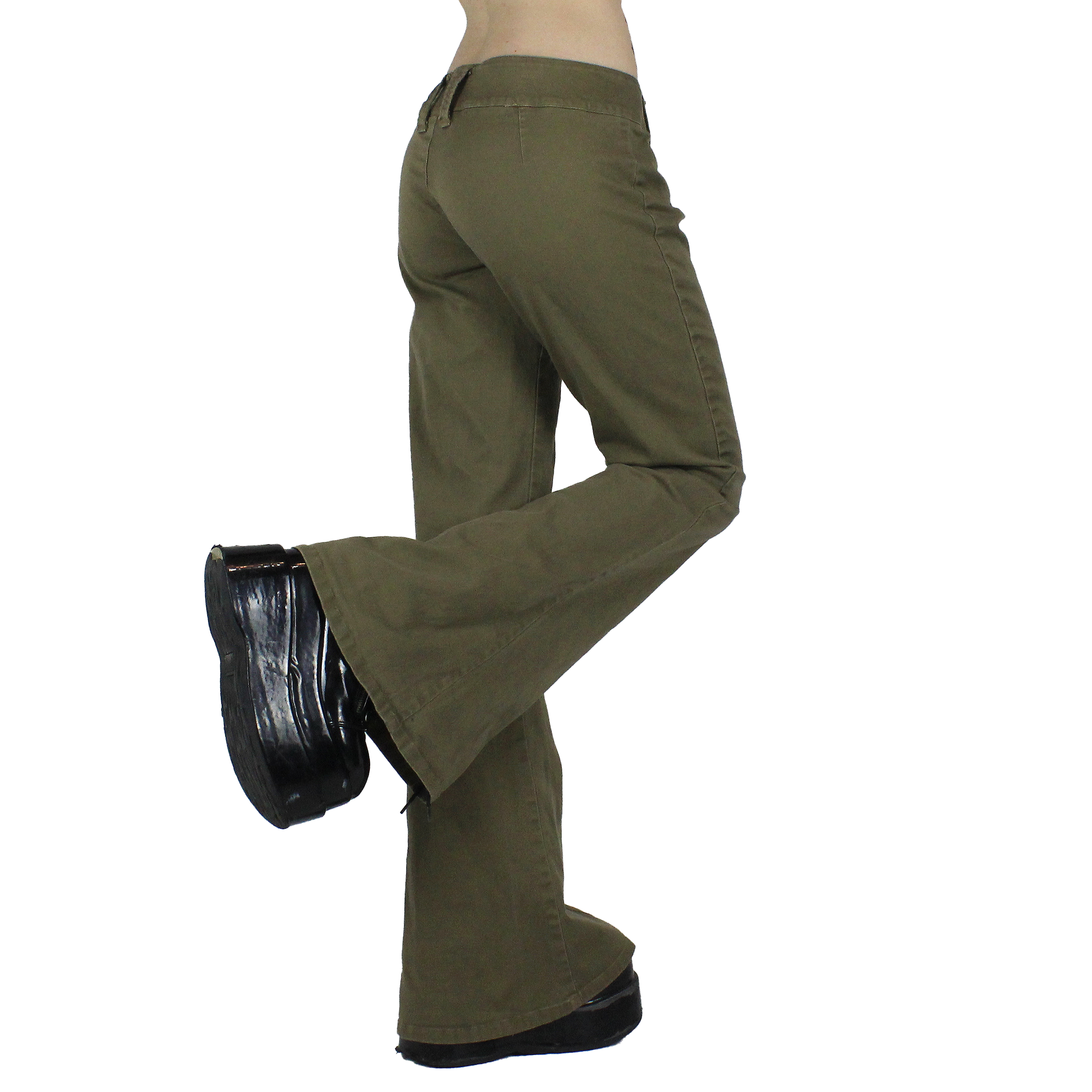 Y2K Army Green Flares (S/M)