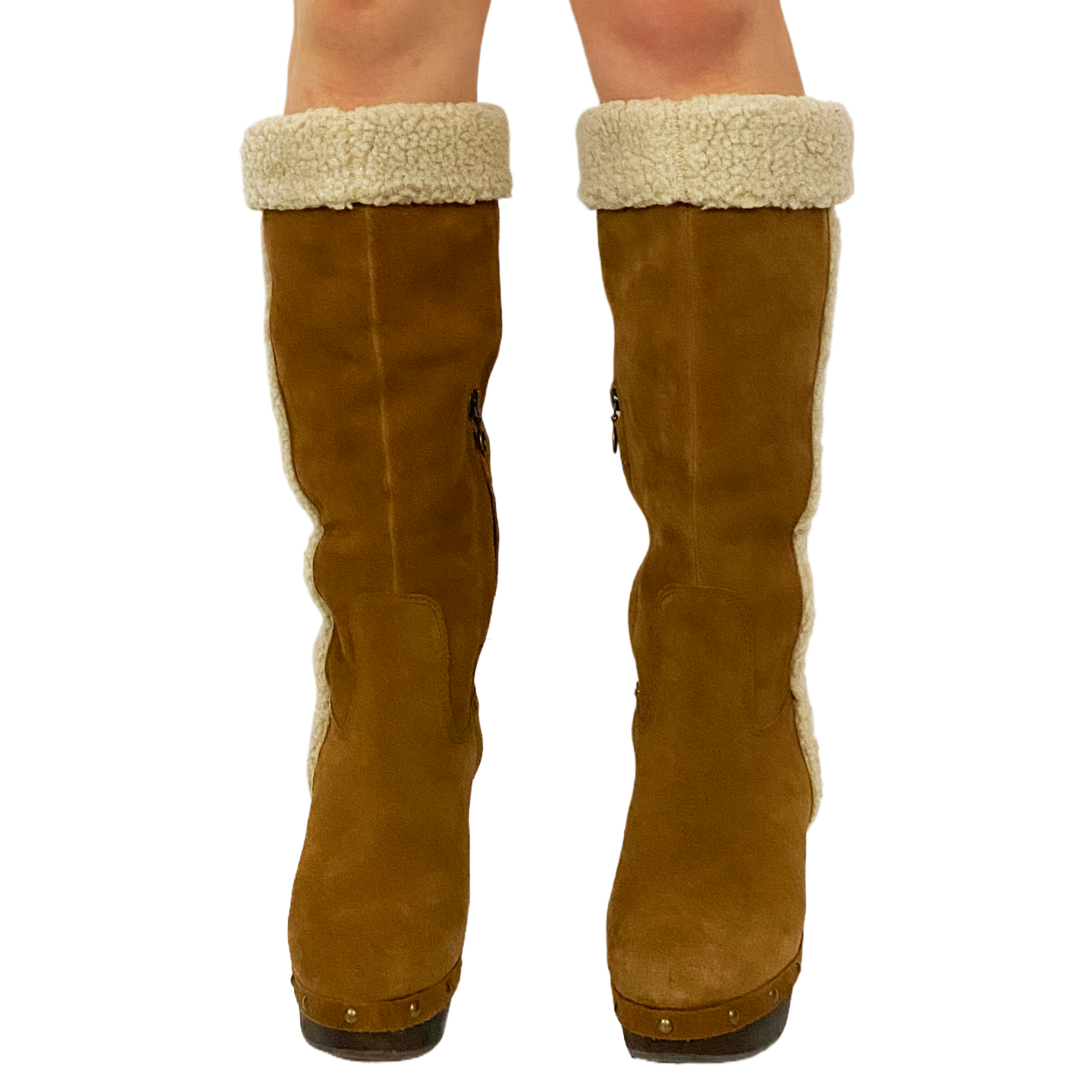 Ralph Lauren Shearling Clog Boots (7.5)