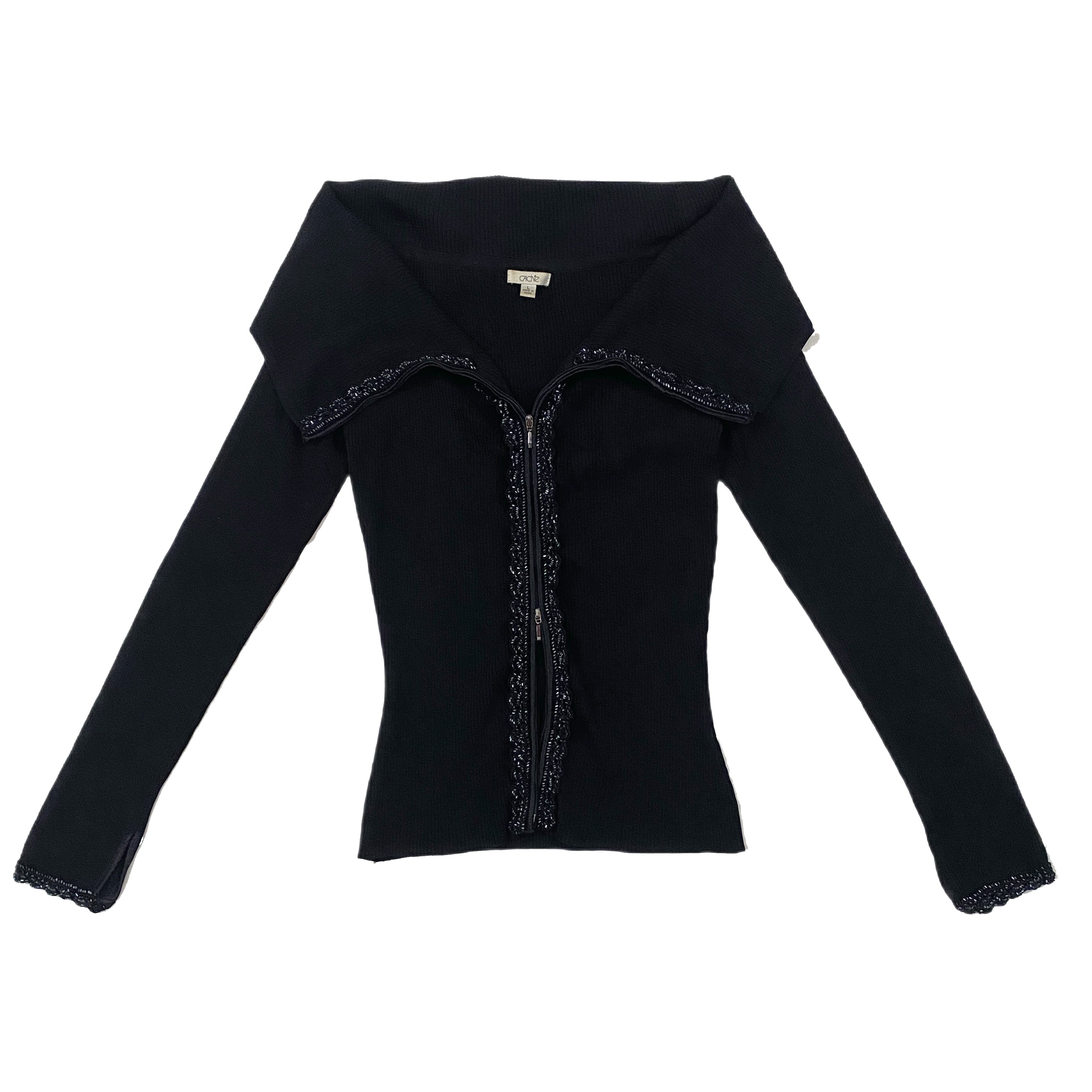 Cache Double Zip Knit Top (L) – Holy Thrift