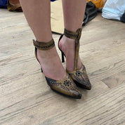 Vintage Y2K Italian Leather Heels (7.5)