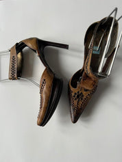 Vintage Y2K Italian Leather Heels (7.5)