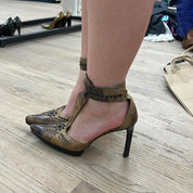 Vintage Y2K Italian Leather Heels (7.5)