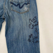 Graffiti Fleur De Lis Embellished Flares (M)