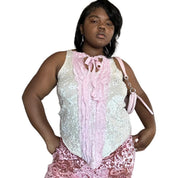 Y2K Bedazzled Butterfly Tank (L)