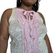 Y2K Bedazzled Butterfly Tank (L)