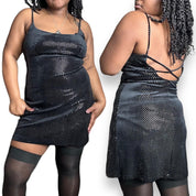 VTG Sequin Little Black Dress (M)