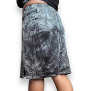 Y2K-Era Snakeskin  Midi Skirt (M)