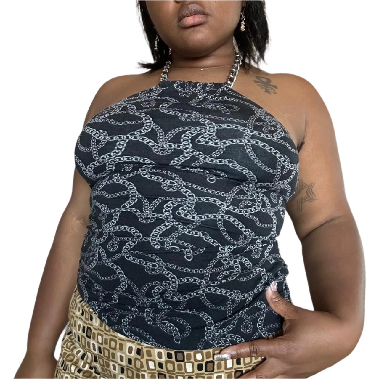 2000s-Era MK Chain Print Top (S/M)