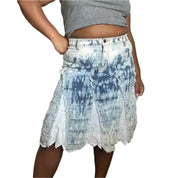 VTG Denim & Lace Midi Skirt (M/L)