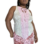 Y2K Bedazzled Butterfly Tank (L)