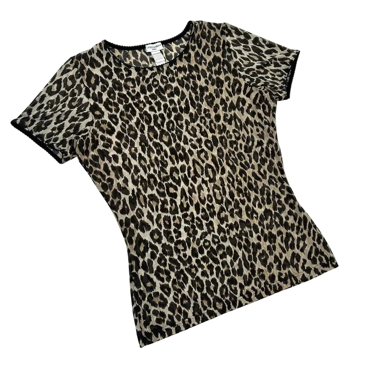 Dolce & Gabbana Mesh Leopard Top (S/M) – Holy Thrift