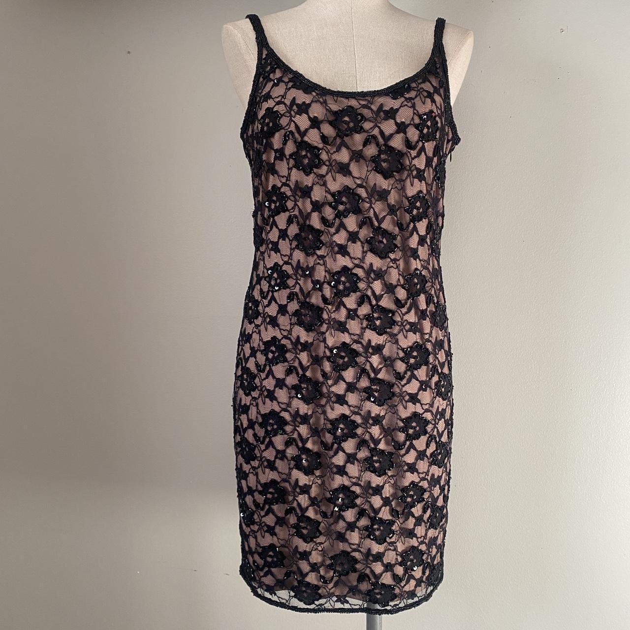 Beaded Lace Mini Dress (M)