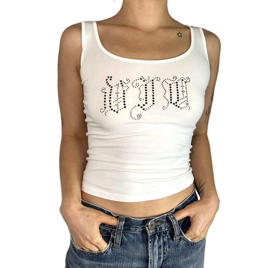 Versace Y2K Logo Tank (XS/S)