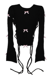 ₊ ⊹₍ᐢᐢ₎ ᰔ blk pink longsleeve 🎀