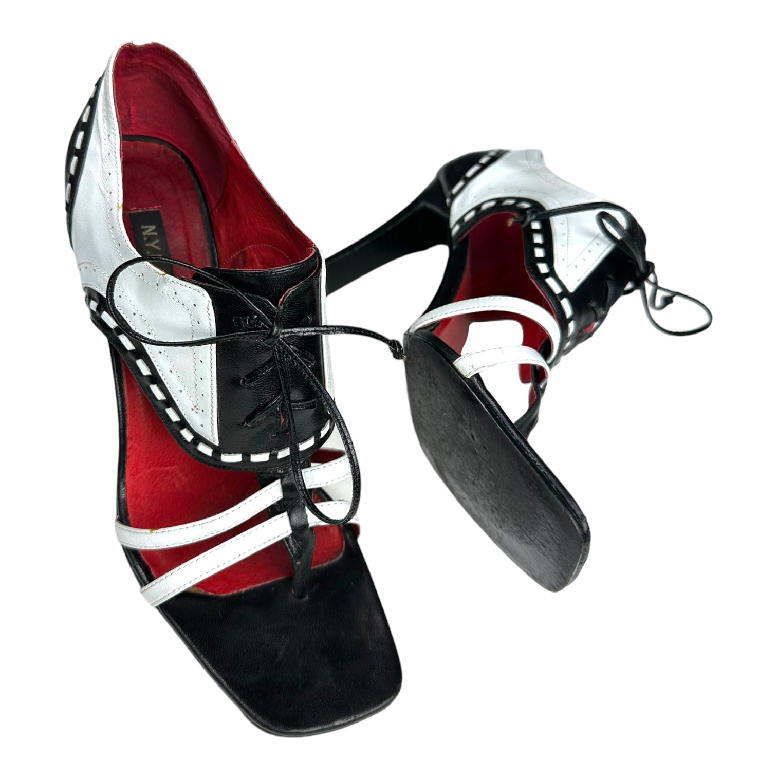 90s Tuxedo Heel Sandals (9)