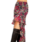 Betsey Johnson Silk Floral Midi Skirt (M)