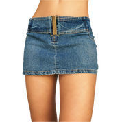 Early 2000s Denim Micro Mini Skirt (S)