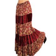 Vintage Velvety Tiered Maxi Skirt (M/L)