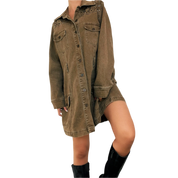 Olive Studded Shacket (M/L)