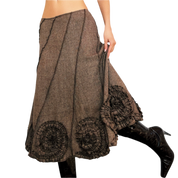 Wooly Brown Midi Skirt (M)
