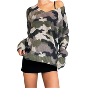 Cashmere Blend Camo Sweater (M/L)