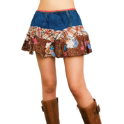 Flirty Patchwork Mini Skirt (XS)