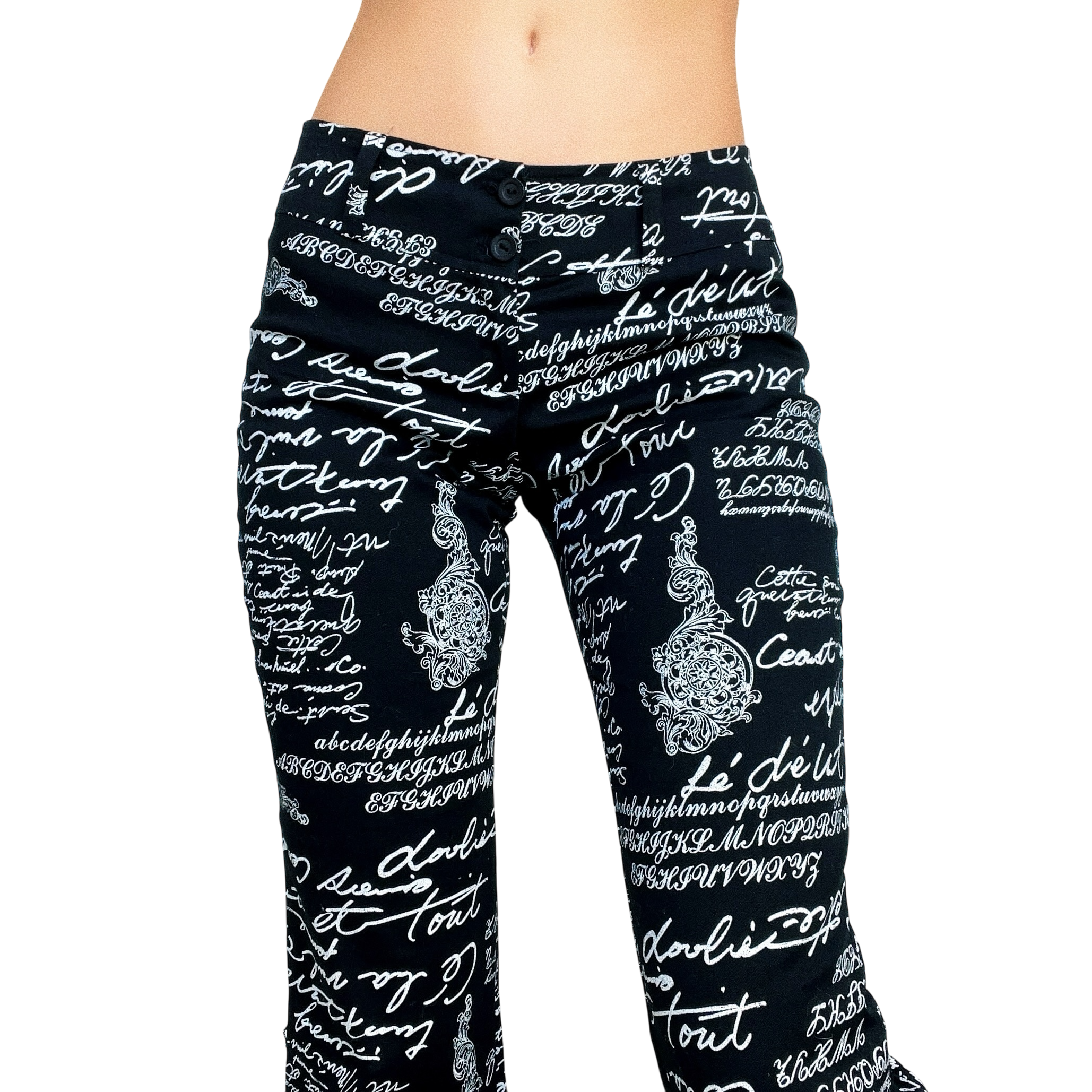 90s Black & White Capris (XS/S)