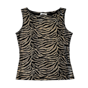 90s Sparkly Animal Print Top (M/L)