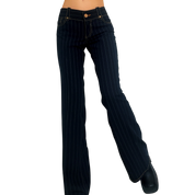 Black Pinstriped Slacks (S)