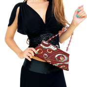 Burgundy Beaded Purse