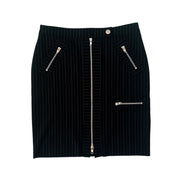 Bebe Pinstriped Double Zip Skirt (M)