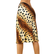 Silk Animal Print Skirt (S/M)