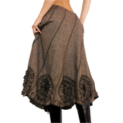 Wooly Brown Midi Skirt (M)