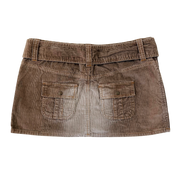 Faded Khaki Corduroy Mini Skirt (M)