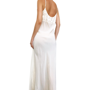 Vintage Creamy Silk Maxi Slip Dress (M)