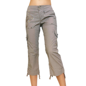 Embellished Taupe Capris (S)