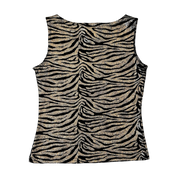 90s Sparkly Animal Print Top (M/L)