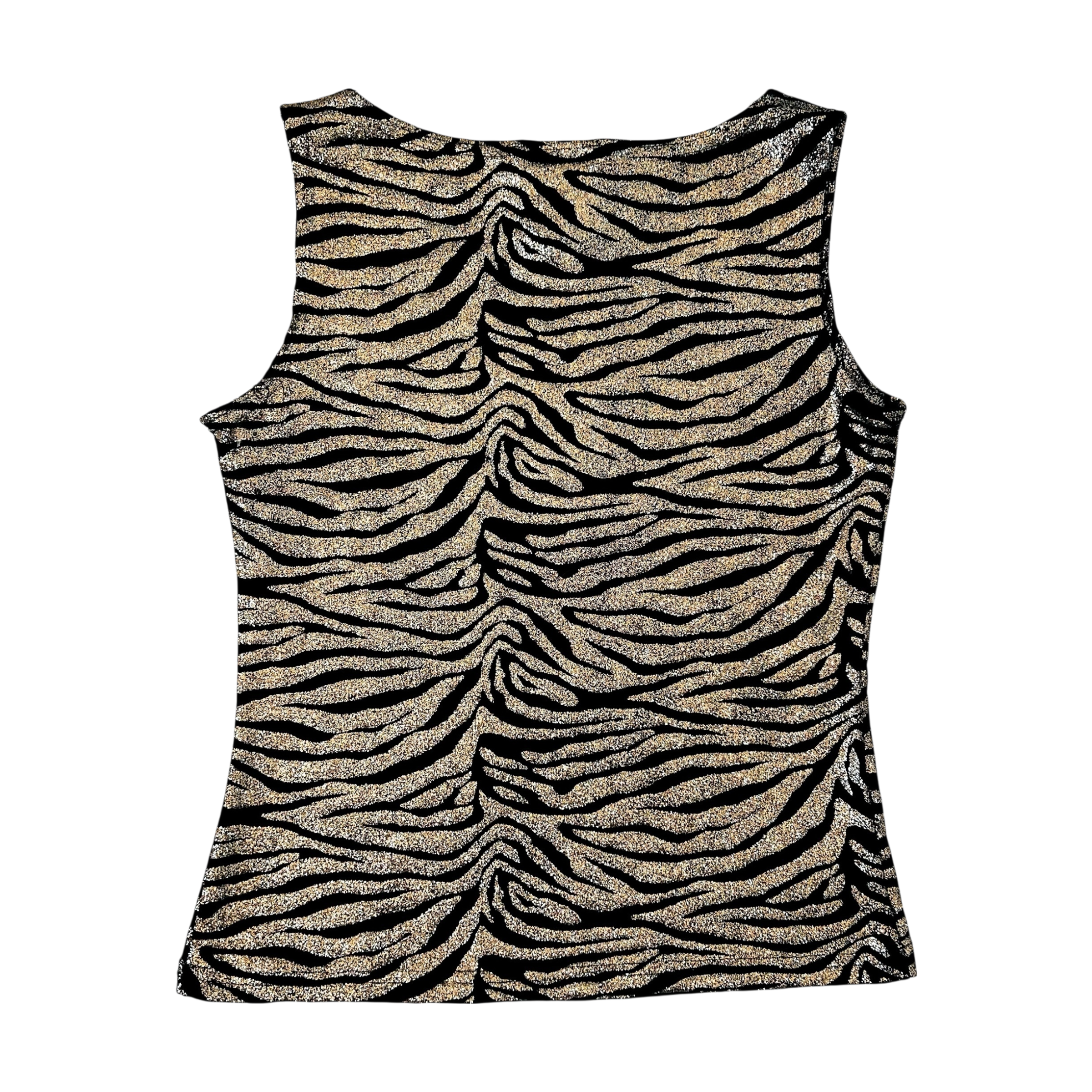 90s Sparkly Animal Print Top (M/L)