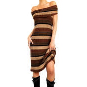 Vintage Cozy Knit Dress (S/M)