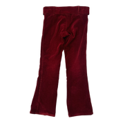 Deep Red Belted Corduroy Pants (M)