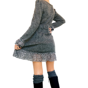 Gray Knit Babydoll Dress (S/M)