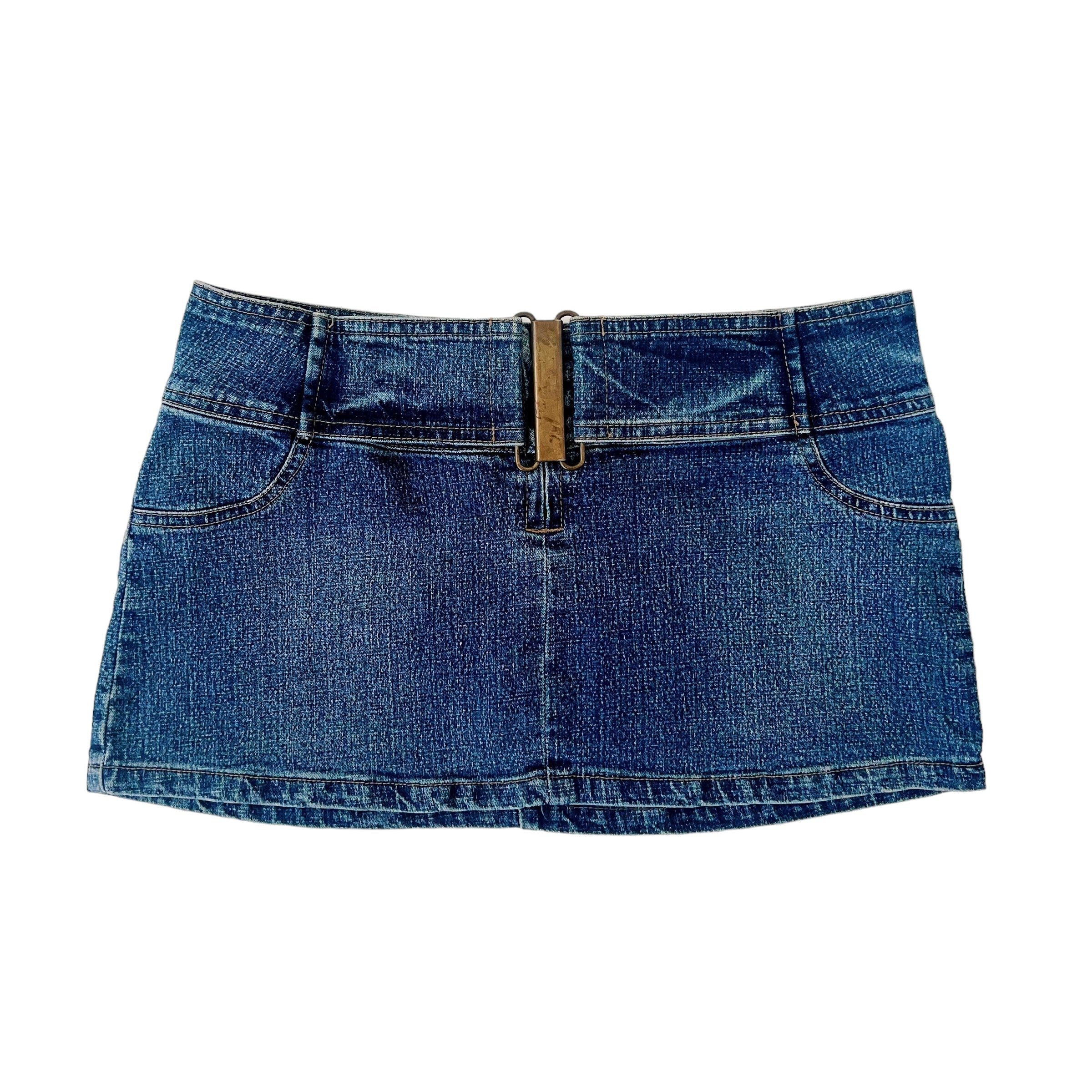 Early 2000s Denim Micro Mini Skirt (S)