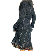 Intricate Furry Knit Duster (S/M)