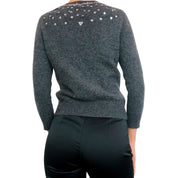 Sequin Cashmere Tie Front Cardi (S)