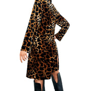 90s Velvet Animal Print Duster (S/M)