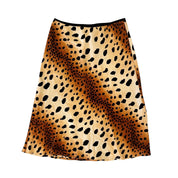 Silk Animal Print Skirt (S/M)