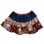 Flirty Patchwork Mini Skirt (XS)
